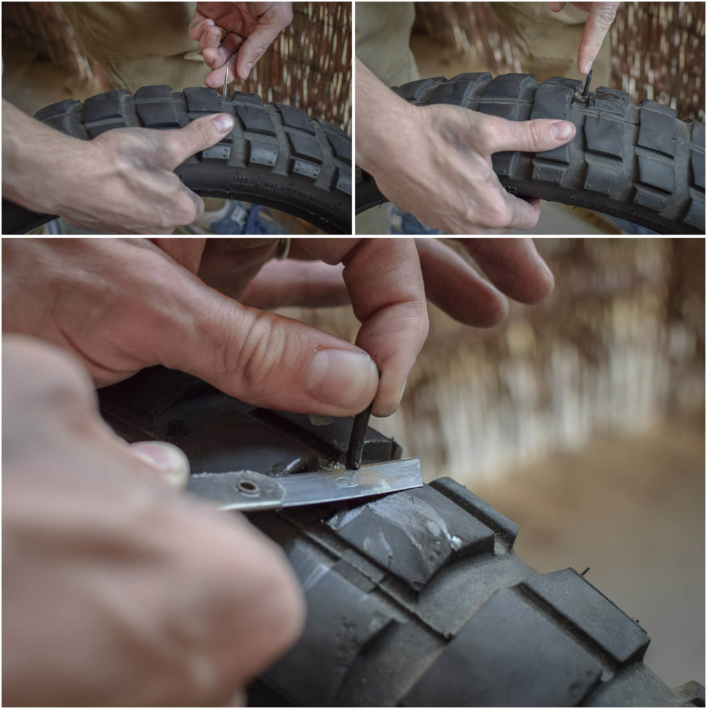 Réparer Un Pneu De Vélo Crevé à L'aide De Colle Et De Patch