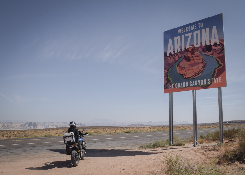 entrée de l'Arizona au niveau du Lac Powell 