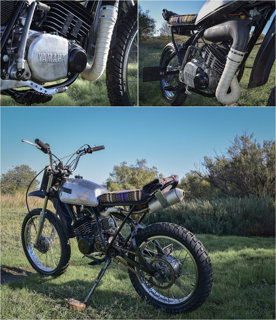 restaurer moto ancienne : photo finale du scrambler dtmx 125